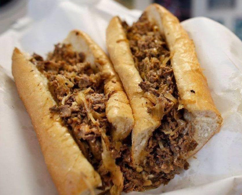 A cheese steak sub