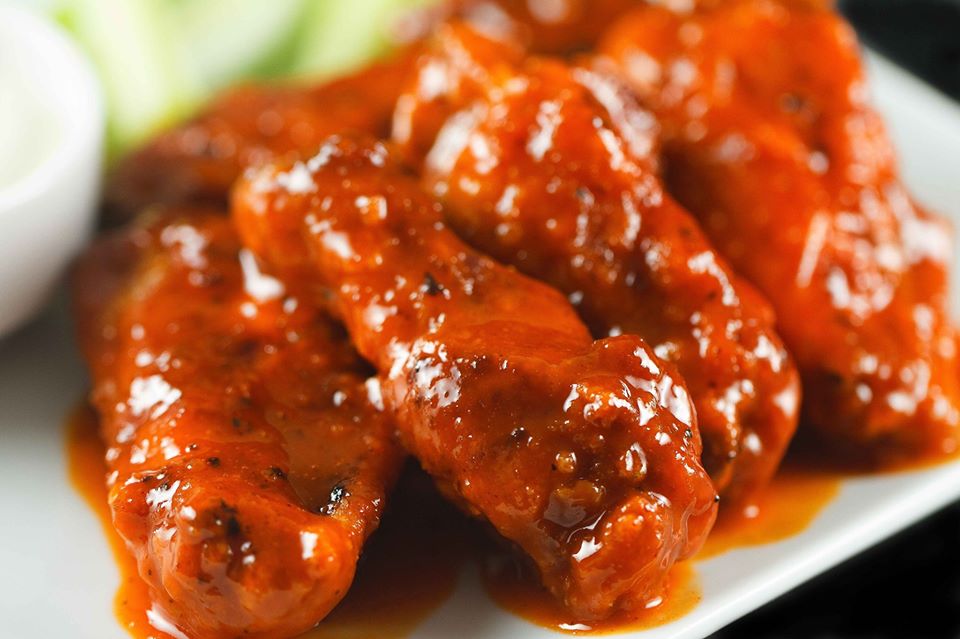 a plate of wings