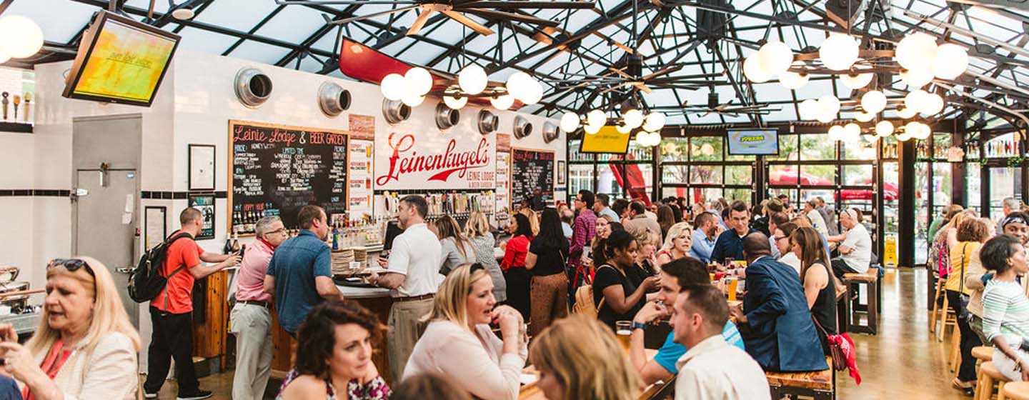 interior of leinie lodge
