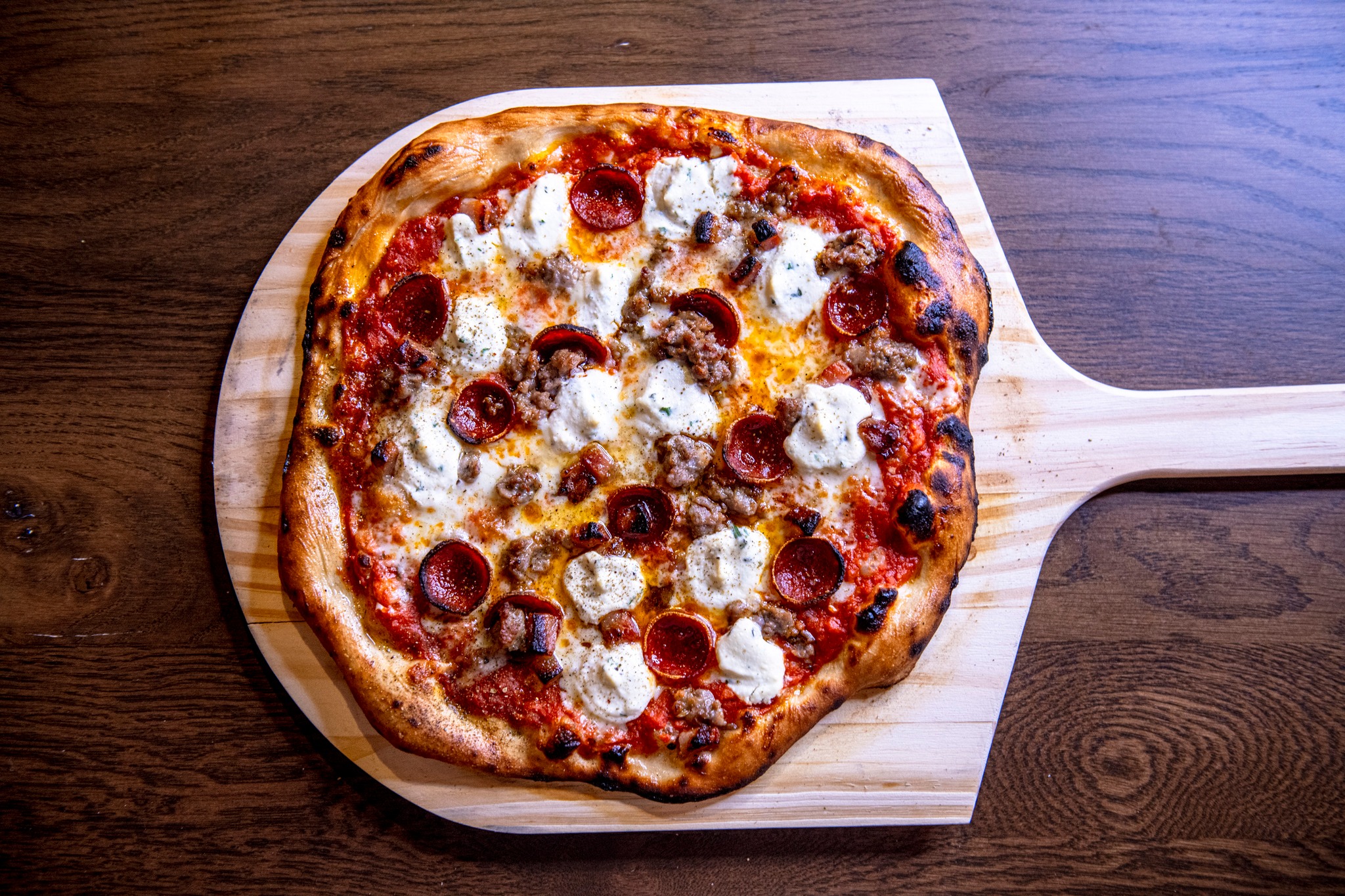 a pepperoni pizza