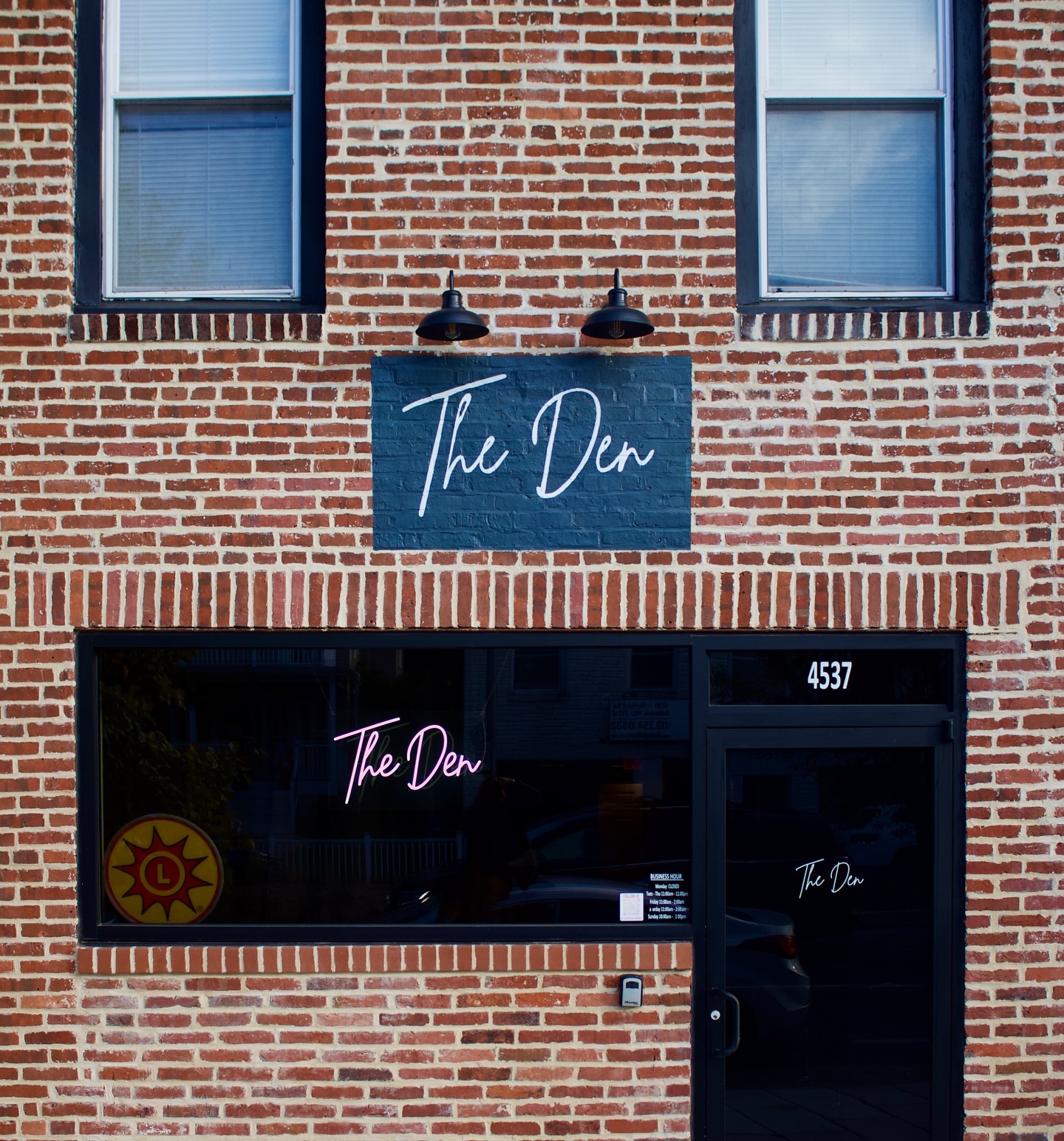 exterior of the den