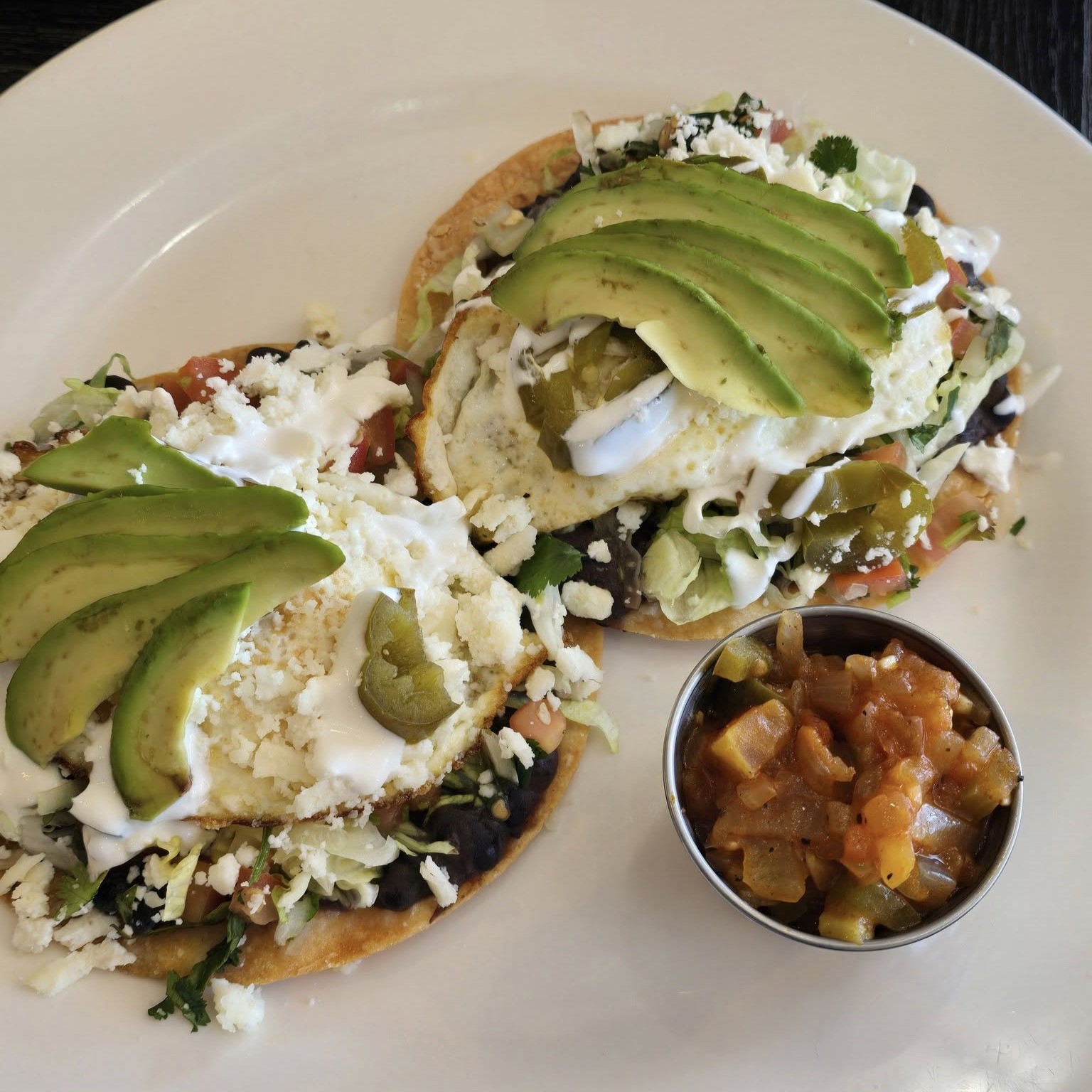 a plate of tostadas