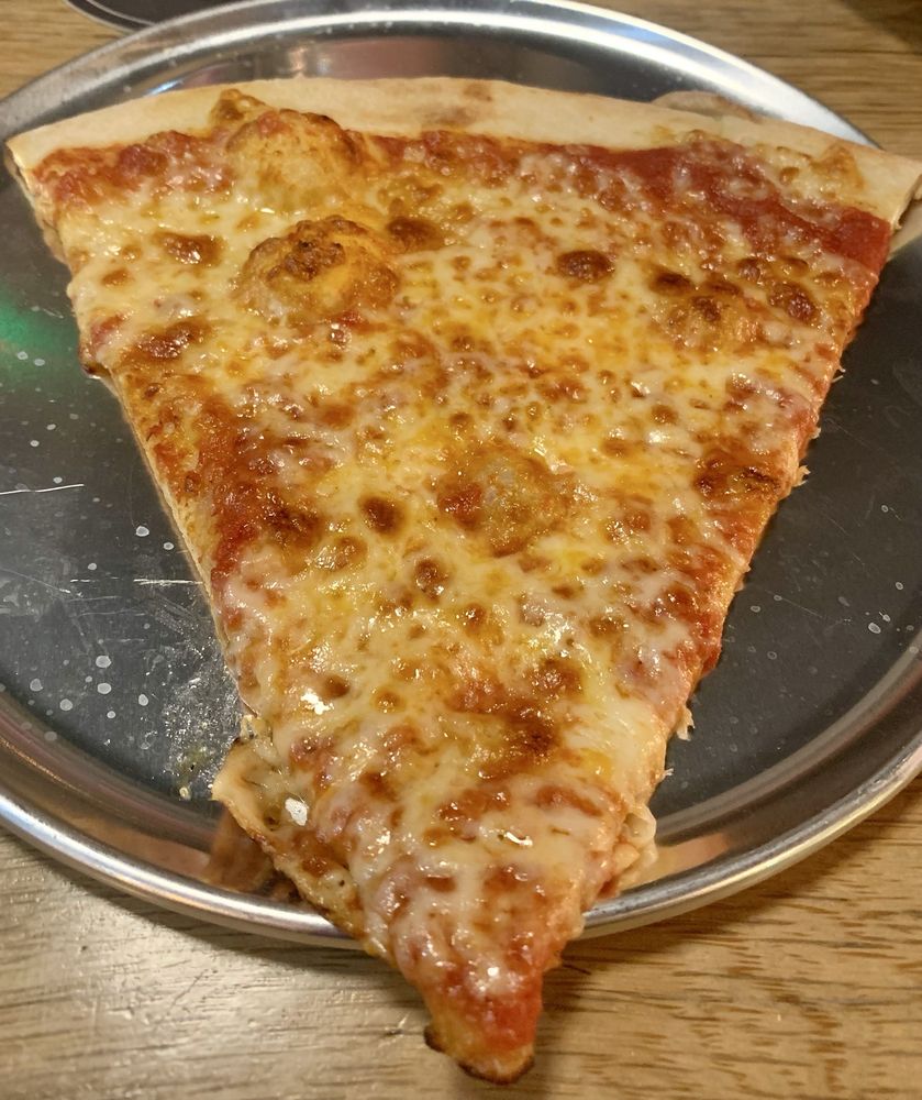 a slice of cheese pizza