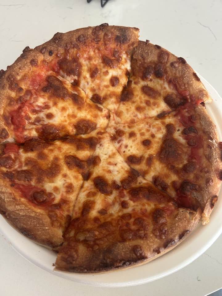 a cheese pizza