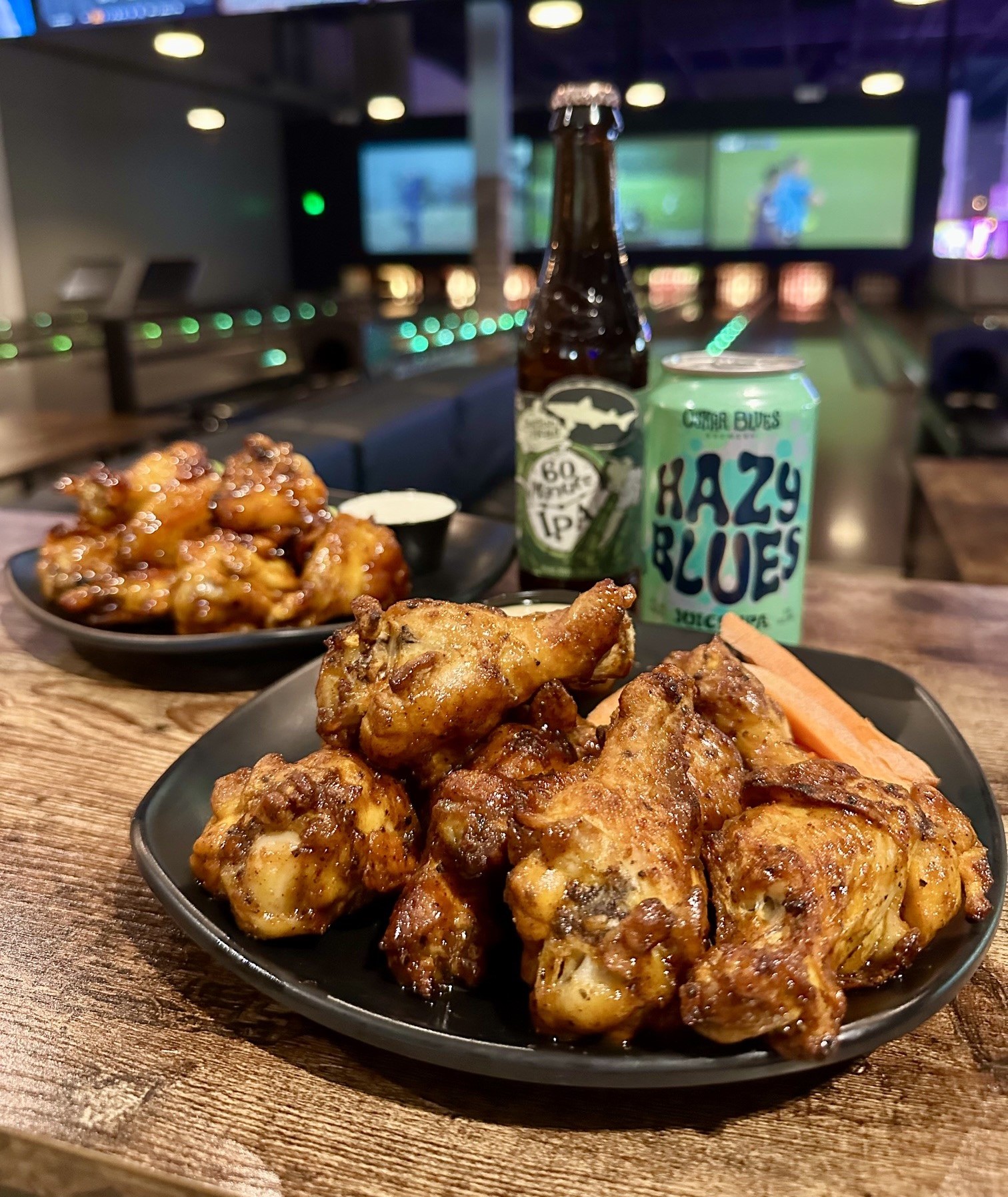 a plate of wings